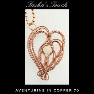 Aventurine wire wrapped pendant